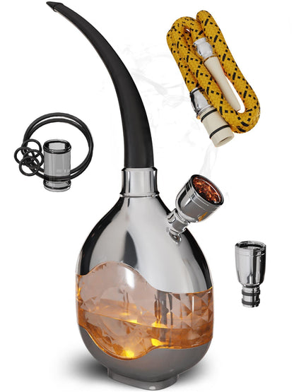 Mini Hookah Set With Everything   Silver Hookah Set   Portable Hookah Set For