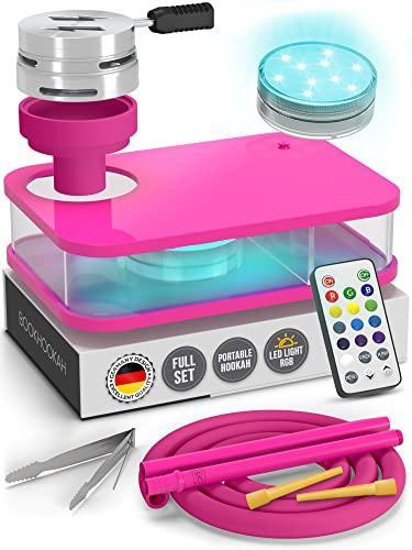 Pink Hookah Set   Premium Portable Hookah Set With Everything And Case For