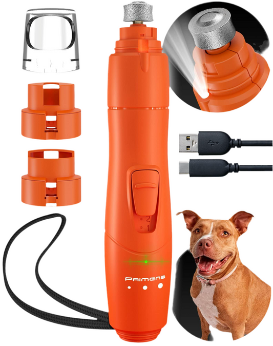 Dog Nail Grinder with LED Light Rechargeable Dog Nail Grinder for Large Dogs