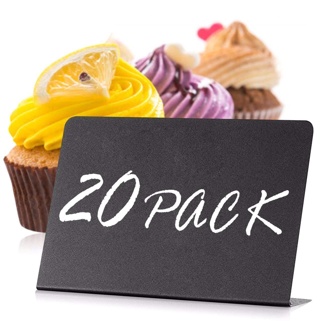 Mini Chalkboard Signs for Food 20 Pack   Small Chalkboard Food Signs for Party