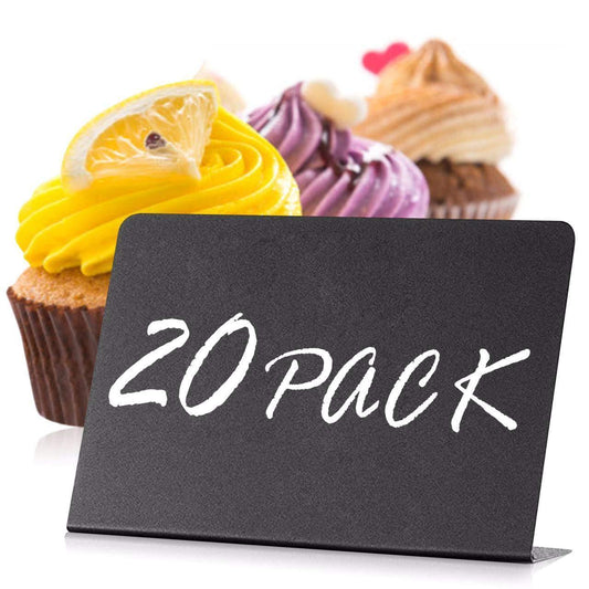 Mini Chalkboard Signs for Food 20 Pack   Small Chalkboard Food Signs for Party