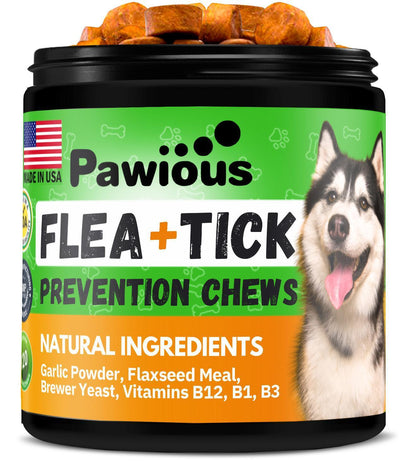 Flea and Tick Prevention for Dogs Chewables   Natural Dog Flea and Tick Control