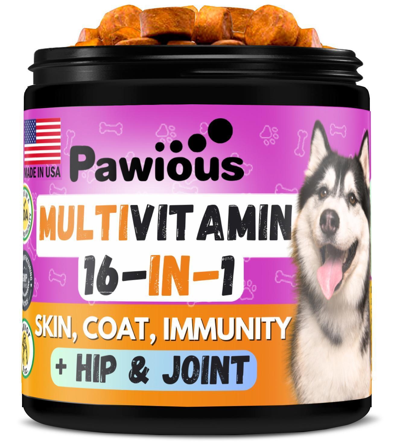 Dog Multivitamin Chewable with Glucosamine 16 in 1   Dog Vitamins and