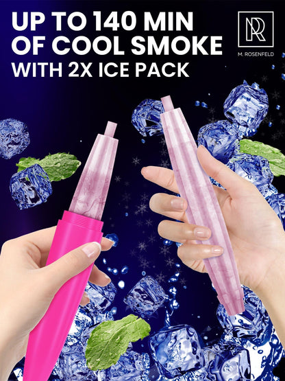 Premium Pink Hookah Ice Hose Tips   Pink ICE Bazooka with 2 Reinforced Cooling