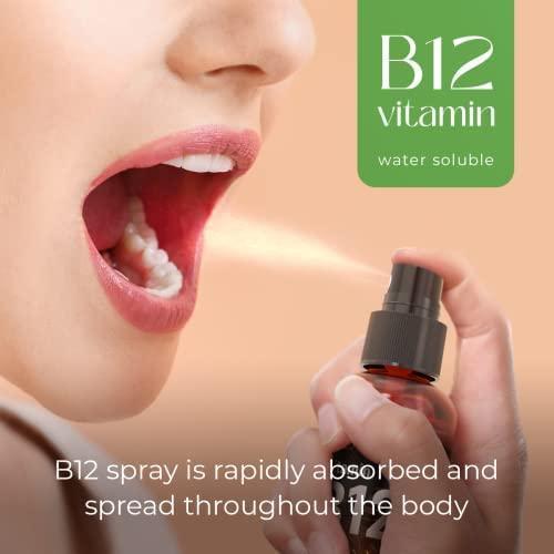 B12 Liquid Spray – Vitamin B12 Drops for Energy and Nerve Function – Support