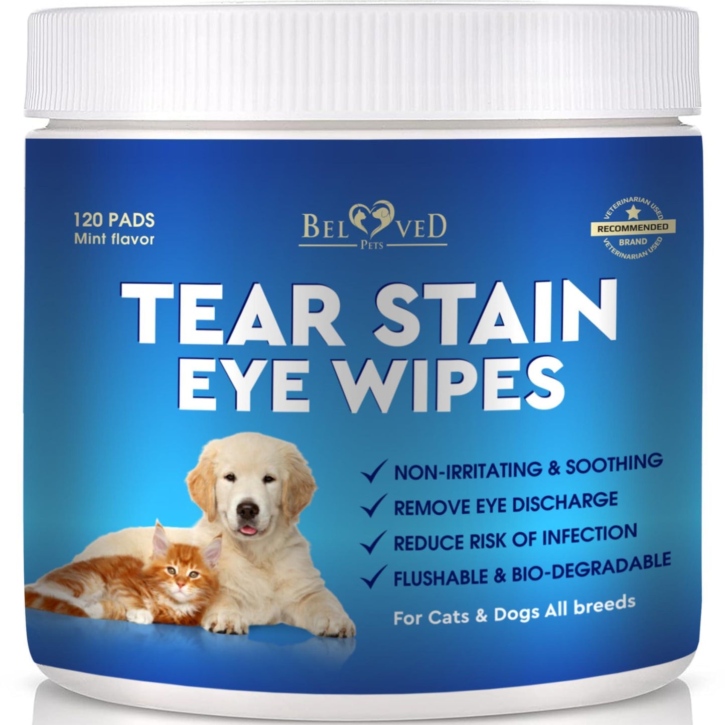 Cat & Dog Eye Wash Drops & Tear Stain Remover Cleaner  Eye Infection Treatment