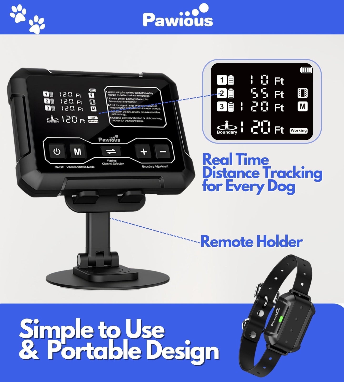 Wireless Dog Fence   High Precision Containment System for Up to 1 Acre Indoor