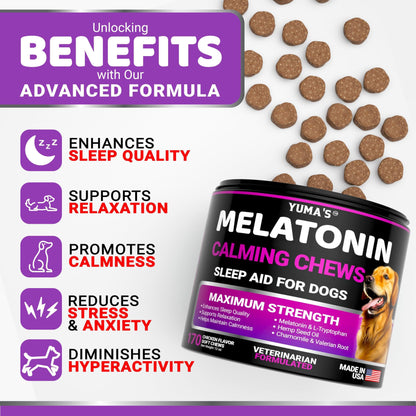 YUMA'S Melatonin Calming Chews for Dogs 170 Chews