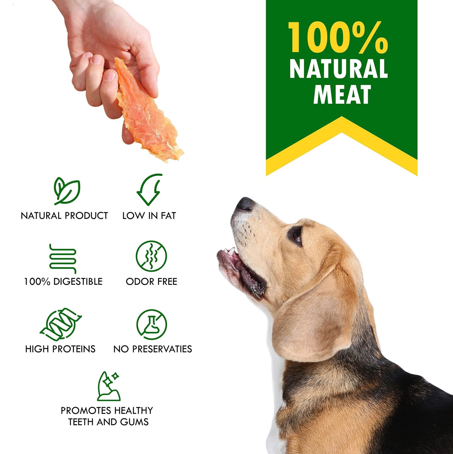 Chicken Jerky Dog Treats & All Natural and Organic Healthy Snacks for Large &