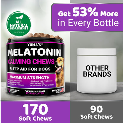 YUMA'S Melatonin Calming Chews for Dogs 170 Chews