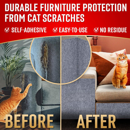 Heavy Duty Cat Scratch Deterrent Furniture Protectors for Sofa Doors Clear