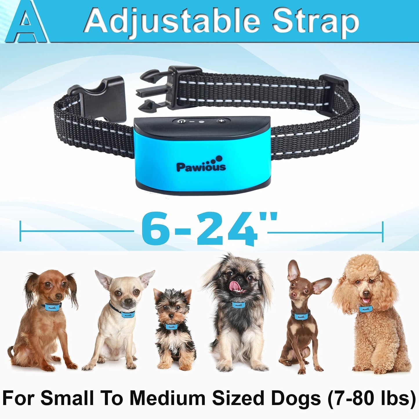 Small Dog Bark Collar   Humane No Shock Rechargeable Anti Barking Collar No