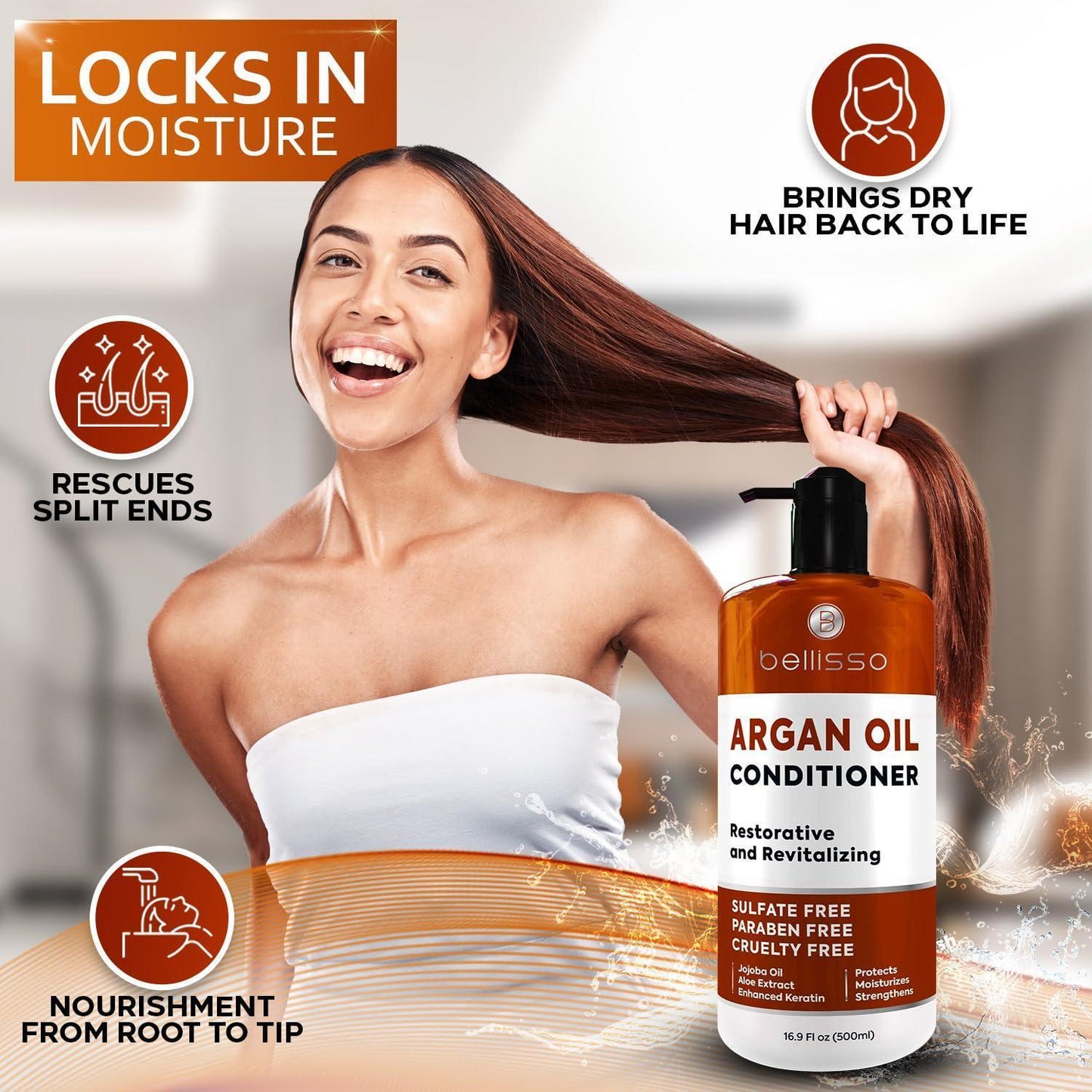 Argan Oil Conditioner   Sulfate Free with No Parabens   Moroccan Botanicals for