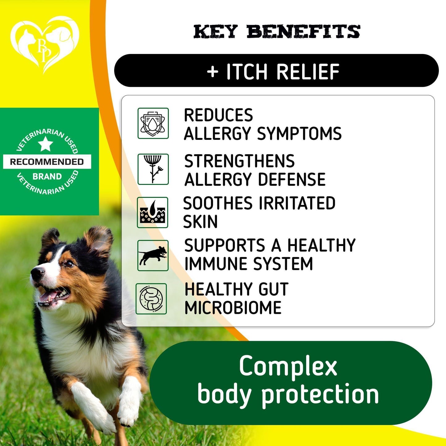 Dog Anti Itch & Allergy Relief Chews   Dry Itchy Skin & Hot Spot Treatment with