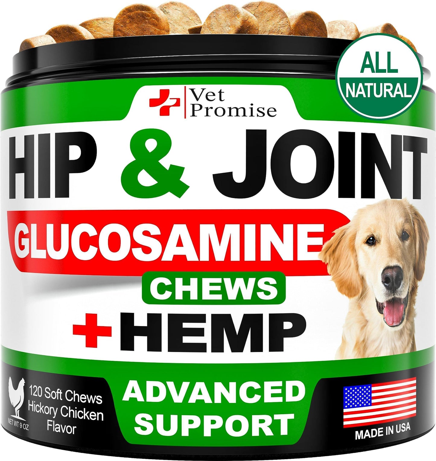 Hemp Hip and Joint Support Supplement for Dogs   Glucosamine for Dogs   Dog