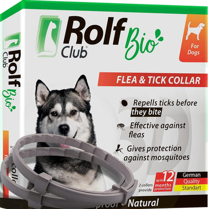 Natural Flea & Tick Collar for Dogs   6 Months Control of Best Prevention &