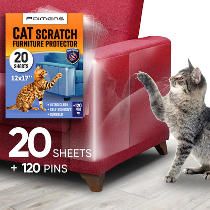 Heavy Duty Cat Scratch Deterrent Furniture Protectors for Sofa Doors Clear