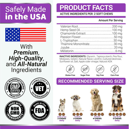 YUMA'S Melatonin Calming Chews for Dogs 170 Chews