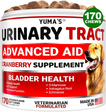 Dog UTI Treatment   170 Treats   Cranberry Supplement for Dogs   Bladder