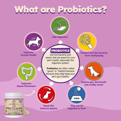 Probiotics for Dogs & Puppies–Extra Strength 9 Species 5 Billion CFU per Scoop