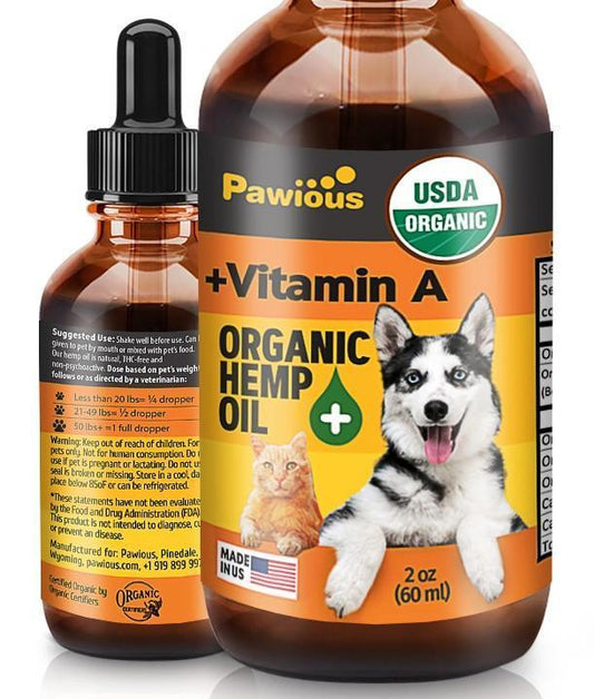 Hemp Oil for Dogs & Cats   Large 2oz Bottle Made in USA   Joint Pain and