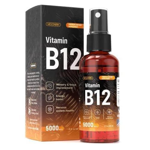 B12 Liquid Spray – Vitamin B12 Drops for Energy and Nerve Function – Support