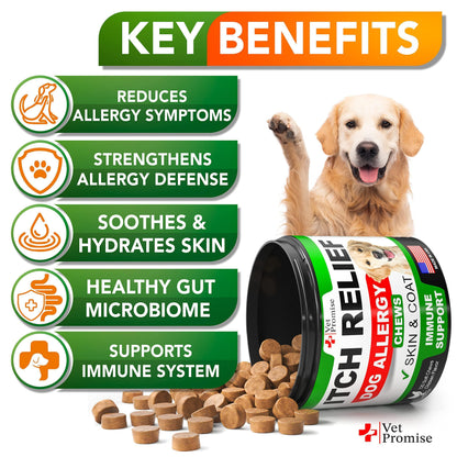 Dog Allergy Chews   Itch Relief for Dogs   Dog Allergy Relief   Anti Itch for