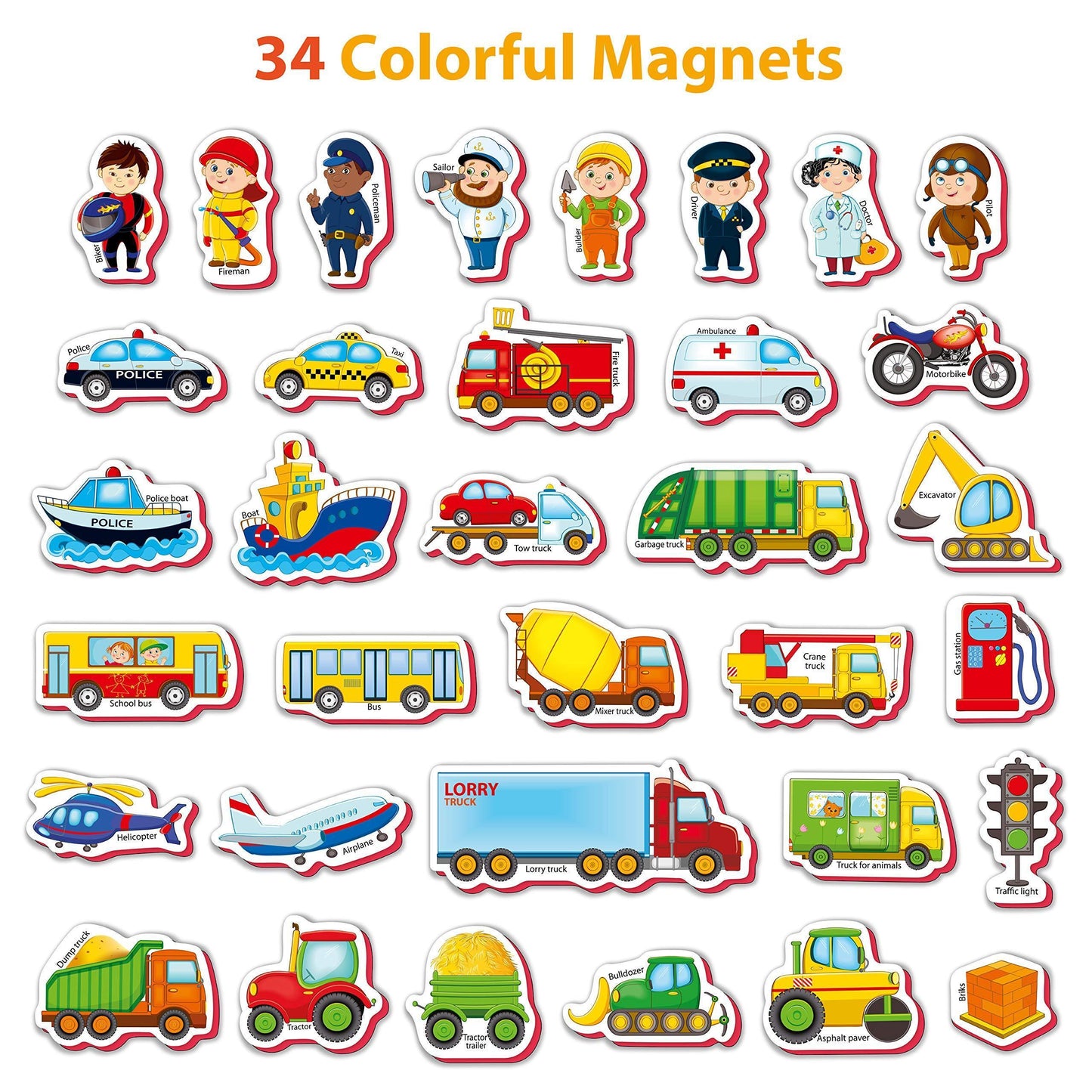 34 Foam Fridge Magnets for Toddlers 1 3 – Large Toddler Magnets – Fridge