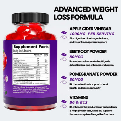 Keto ACV Gummies Advanced Weight Loss Formula with 1000 MG Apple Cider Vinegar