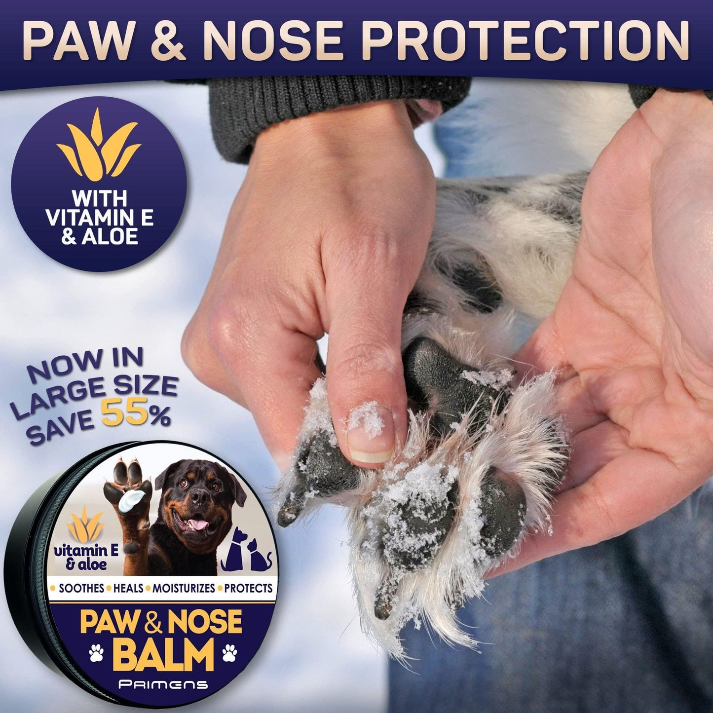 Natural Dog Paw Balm Dog Paw Protection for Hot Pavement Dog Paw Wax for Dry