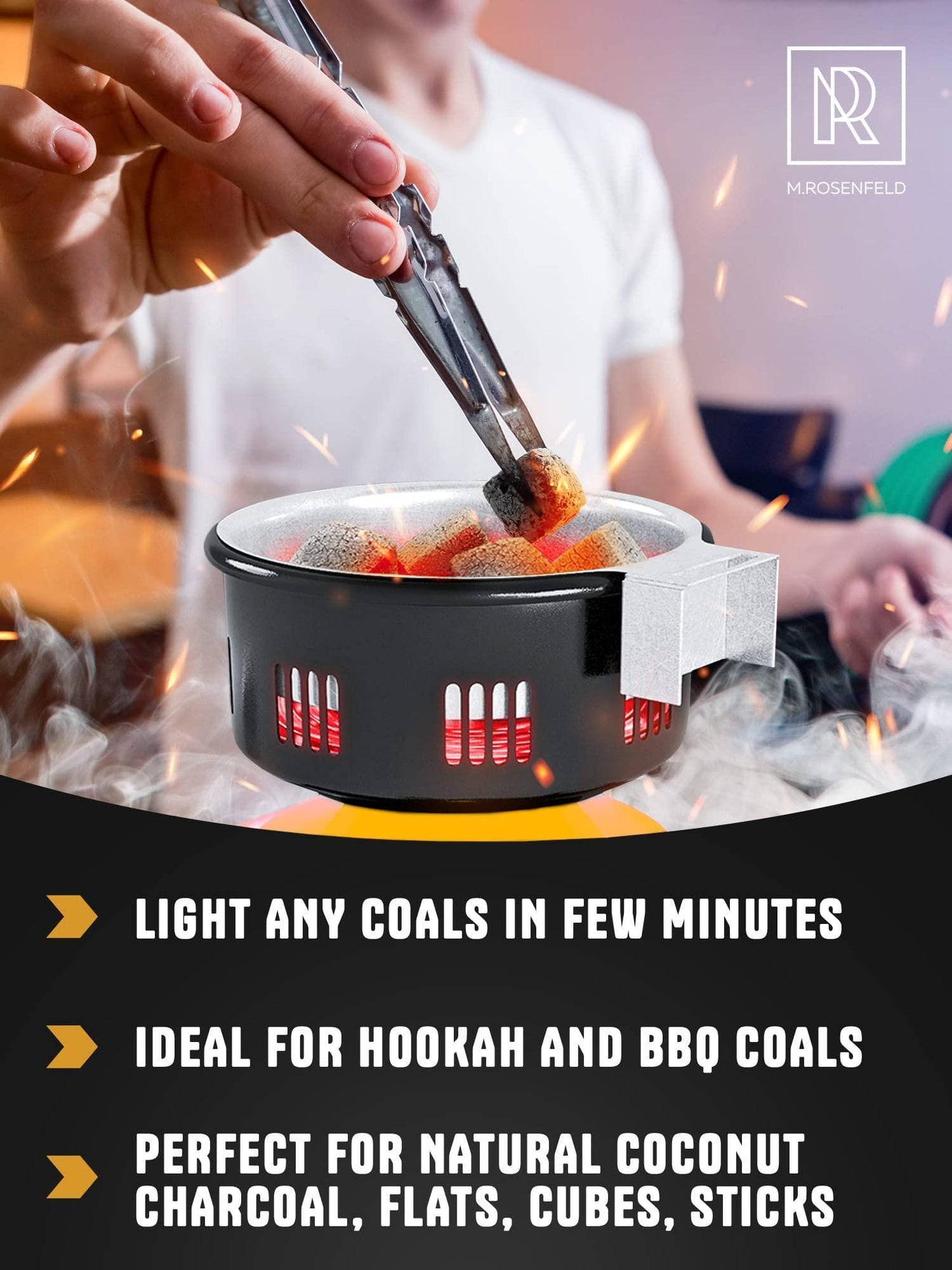 Premium Hookah Coal Burner   Yellow Burner for Hookah 450W – FIRE Tower