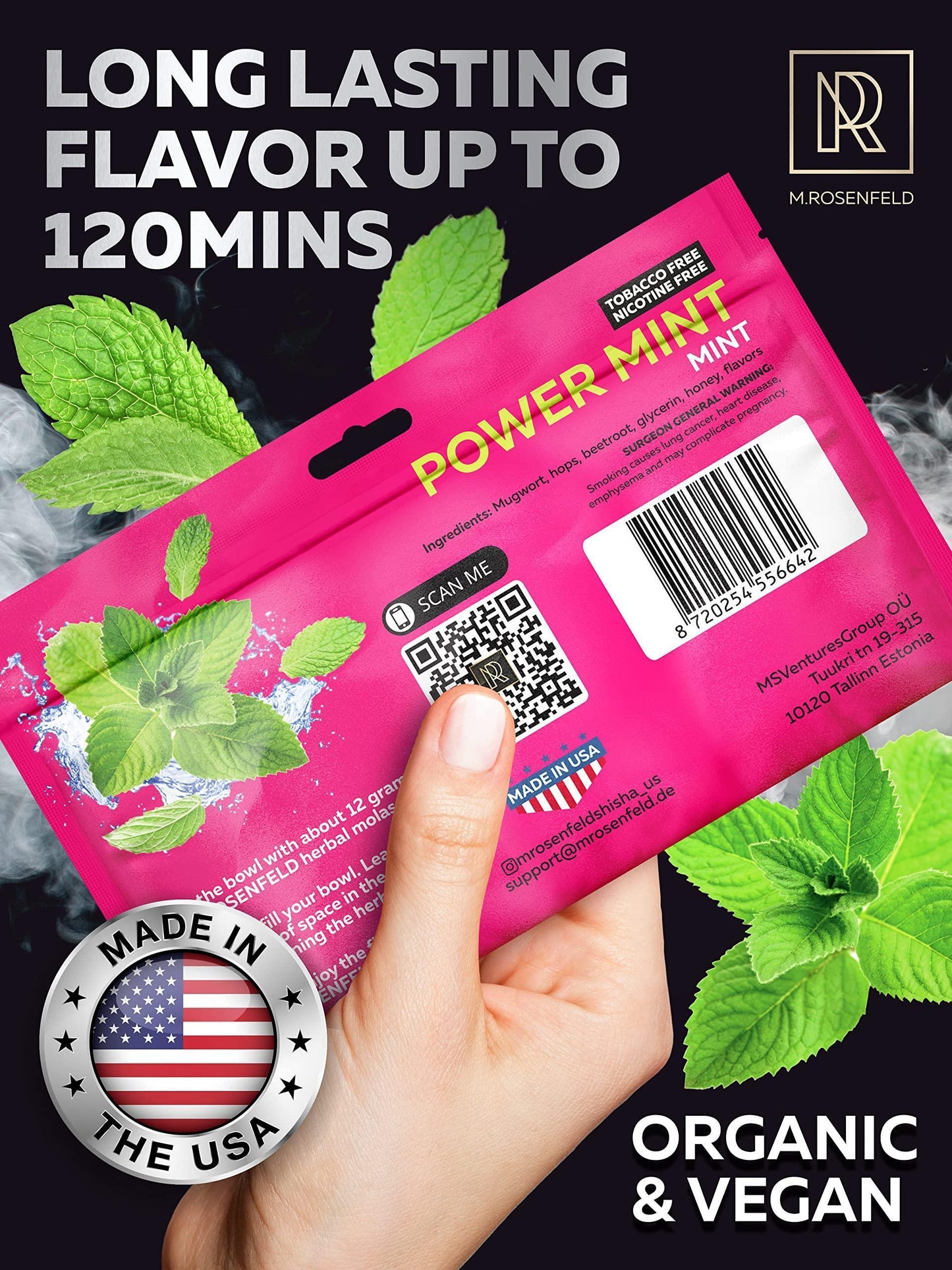 Hookah Flavor Mint Juice   Herbal Hookah Mint Shisha   100 Gram   3.5 ounce