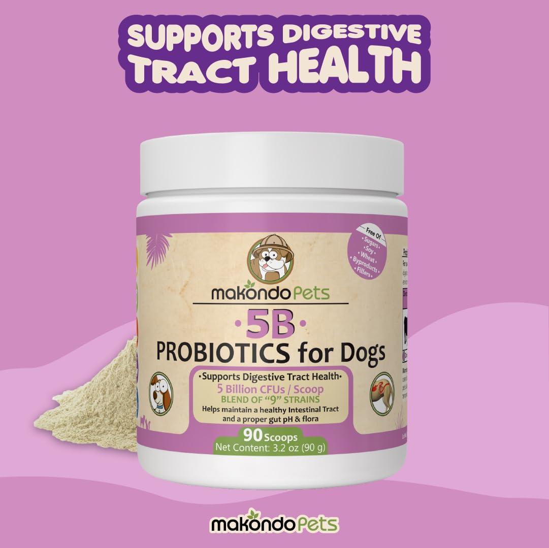 Probiotics for Dogs & Puppies–Extra Strength 9 Species 5 Billion CFU per Scoop