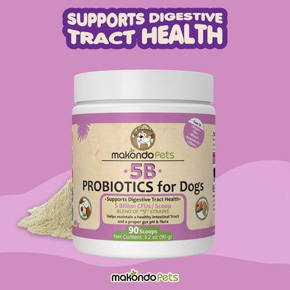 Probiotics for Dogs & Puppies–Extra Strength 9 Species 5 Billion CFU per Scoop