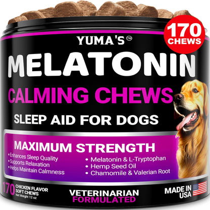 YUMA'S Melatonin Calming Chews for Dogs 170 Chews