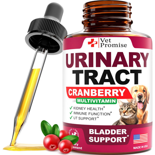 Natural UTI Drops for Cats & Dogs with Cranberry   Advanced Bladder & Kidney