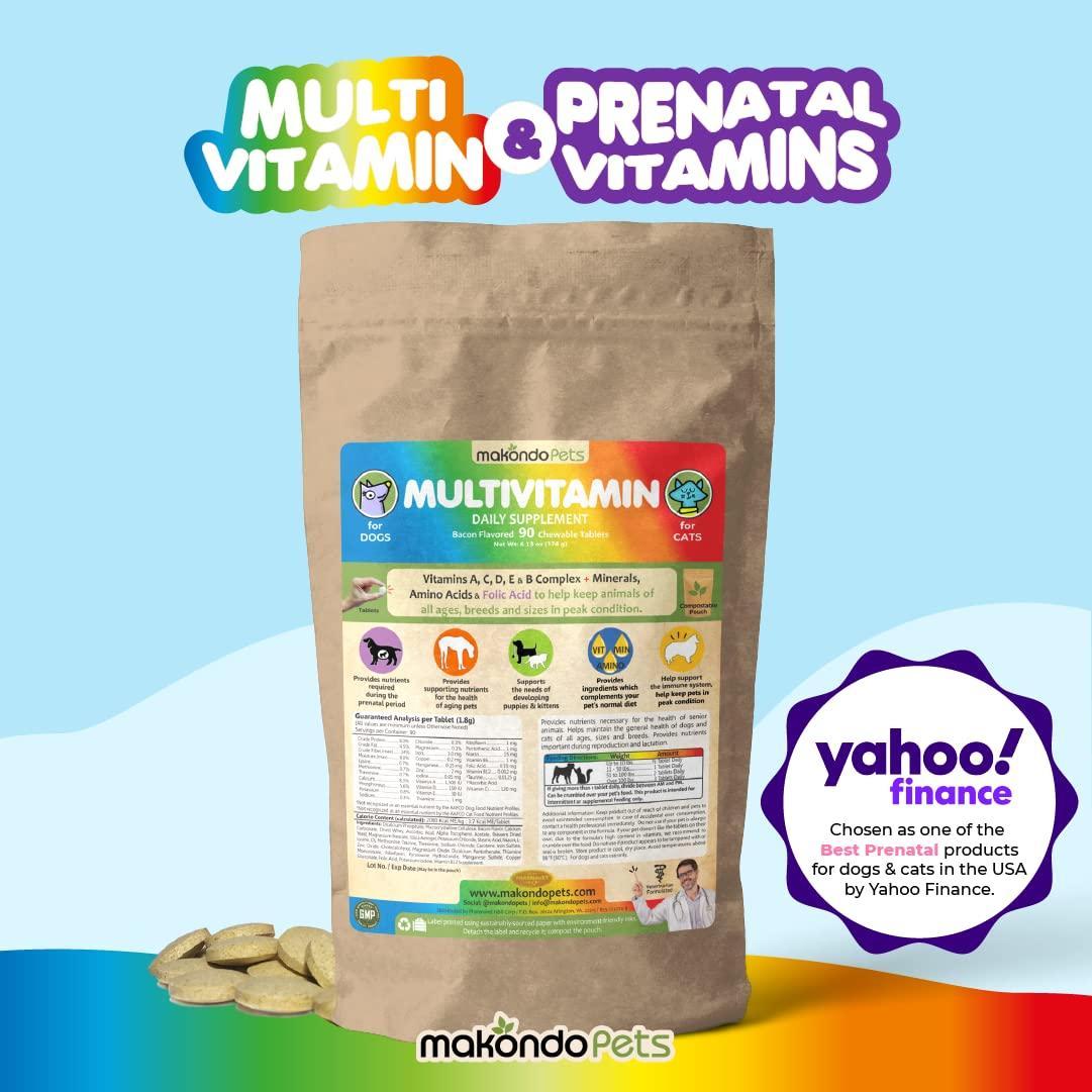 Prenatal Dog Vitamins – Multivitamin for Dogs and Cats with Folic Acid Minerals