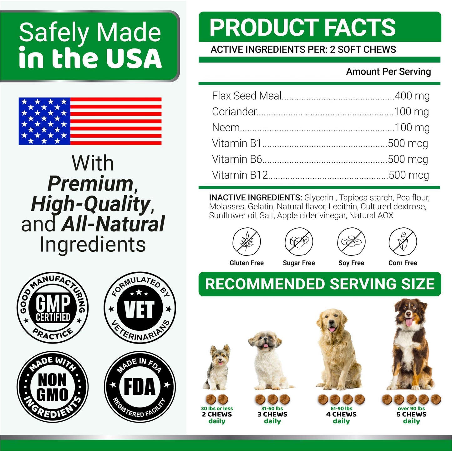 Flea and Tick Prevention for Dogs Chewables   170 Treats   Natural Dog Flea and