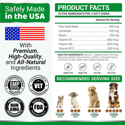 Flea and Tick Prevention for Dogs Chewables   170 Treats   Natural Dog Flea and