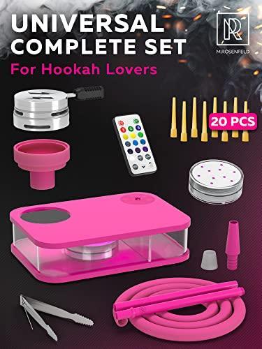 Pink Hookah Set   Premium Portable Hookah Set With Everything And Case For