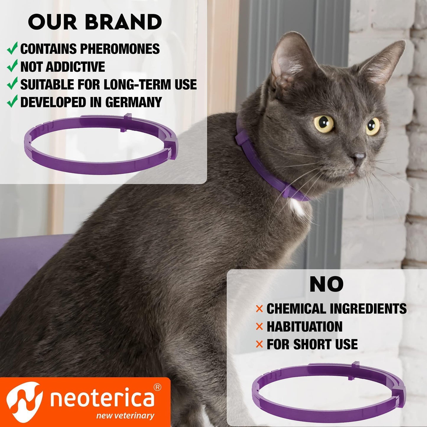 Cat Calming Collar & Pet Anti Anxiety Products   Feline Calm Pheromones Collars