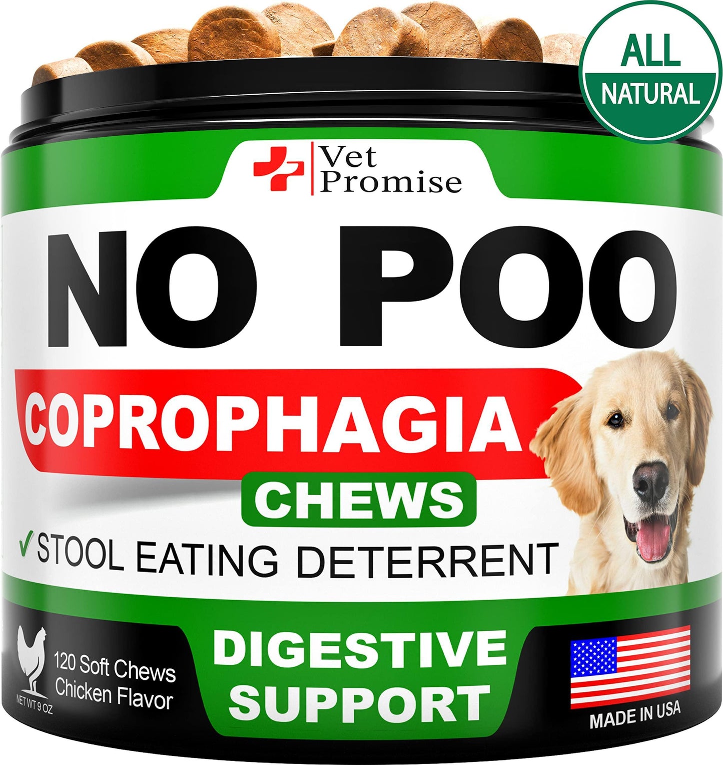 No Poo Chews   Coprophagia Stool Eating Deterrent for Dogs   Prevent Dog from