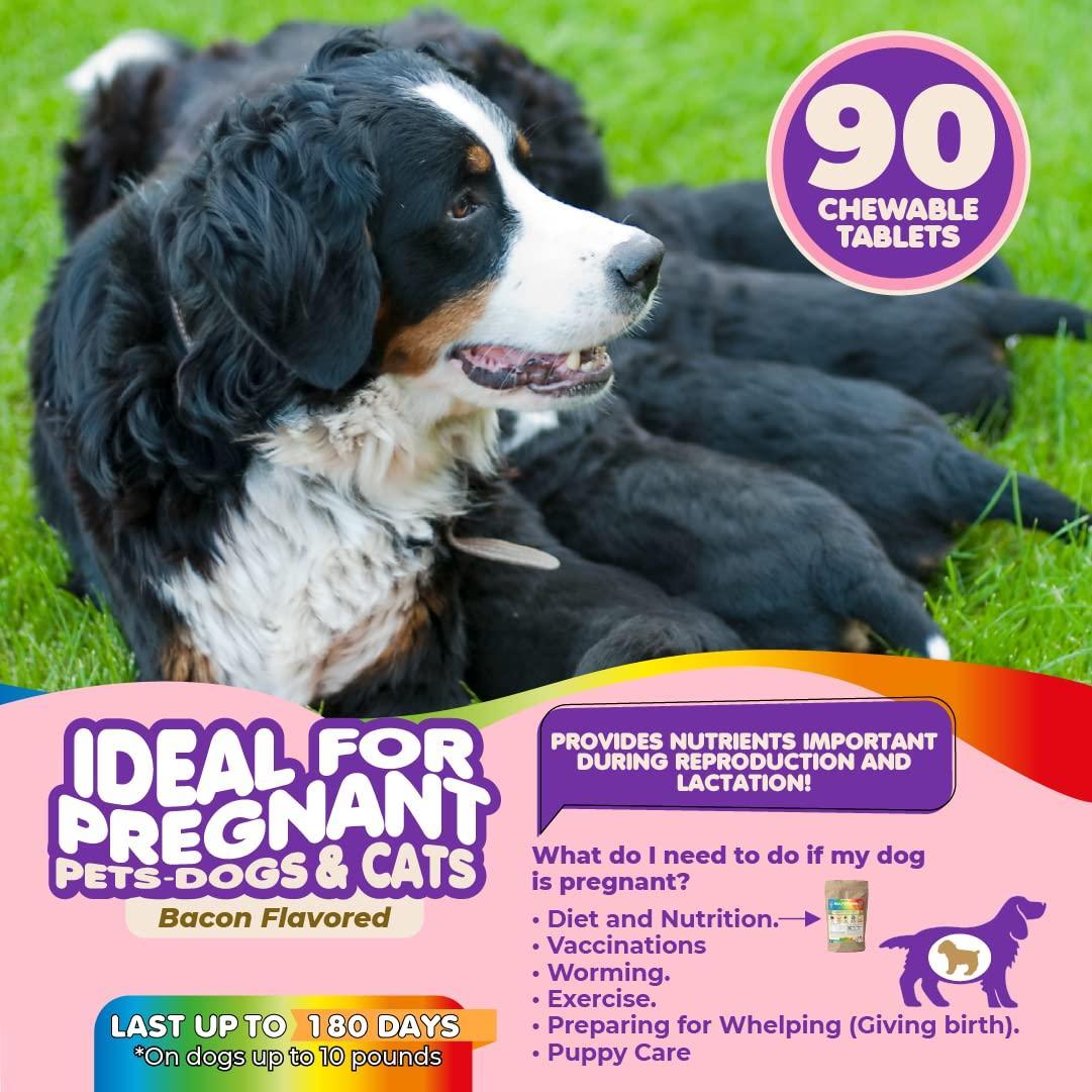 Prenatal Dog Vitamins – Multivitamin for Dogs and Cats with Folic Acid Minerals