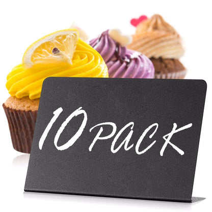 10 Pack Mini Chalkboard Signs for Food 3x4 inch   Party   Buffet   Tables