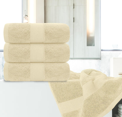 Luxury Bath Towels Set of 4 Large   700 GSM Cotton Ultra Soft Bath Towels 27x54