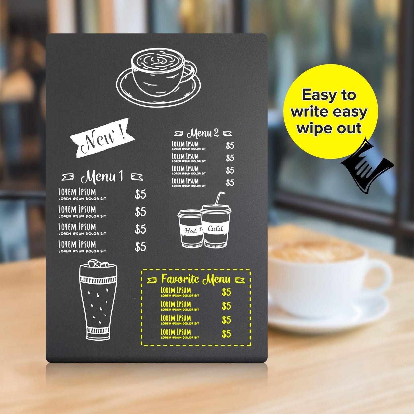 Small Tabletop Chalkboard Sign 6x8 inch   Mini Tabletop Chalkboard Sign   Small