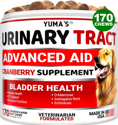 Dog UTI Treatment   170 Treats   Cranberry Supplement for Dogs   Bladder