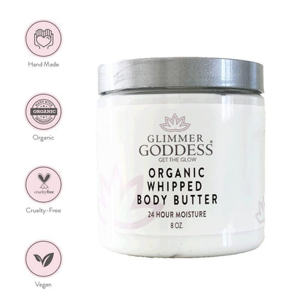 GLIMMER GODDESS Organic Whipped Body Butter  Lavender Lemon Vegan 24 Hr