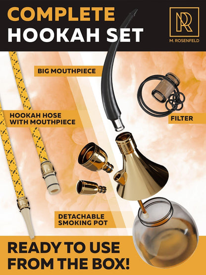 Gold Portable Hookah Set Mini Kit   Mini Hookah   Small Hookah Set For Travel