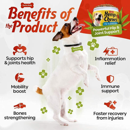 Hеmp Hiр and Jоint Supplement for Dogs   120 Hеmp Treats with Glucosamine